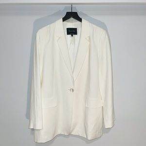 Massimo Dutti White Linen Blazer